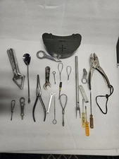 Vintage Fishing Reel Tools And Bait Box Lot