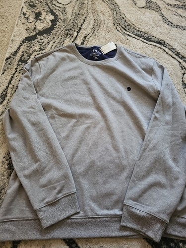 IZOD Essential Felpa Girocollo Morbida Uomo Taglia XXL Grigio Chiaro - Foto 2 di 5