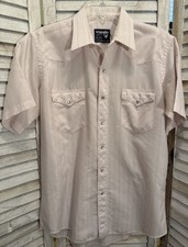 Vtg Wrangler Shirt Mens XL Long Pink Striped Western Pearl Snap Cowboy Cut tc