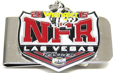 2015 Wrangler NFR National Finals Rodeo Las Vegas Metal Money Clip Card Holder
