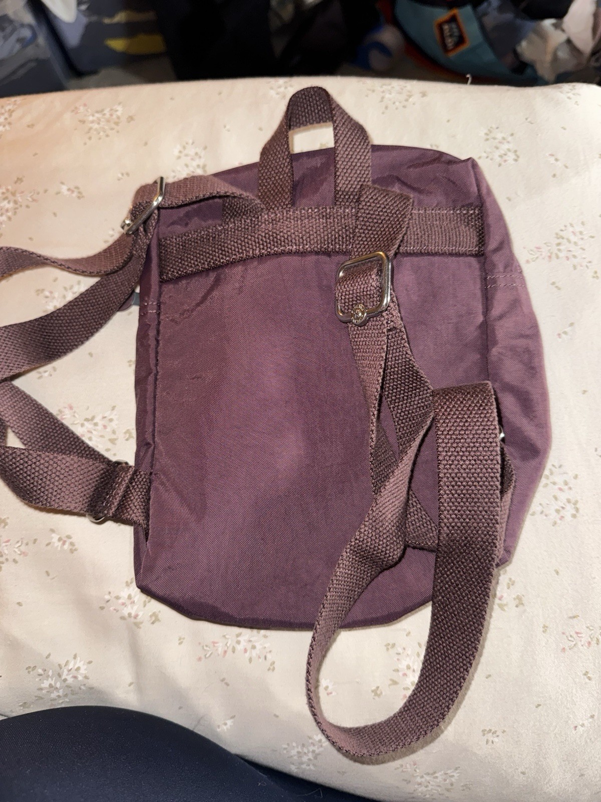 Kipling Purple Backpack Adjustable Strap Zipper C… - image 2