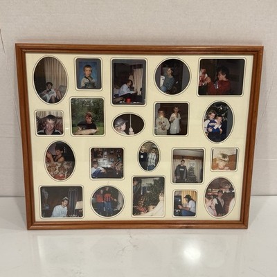 Collage Photo Frame 20 Openings 16'' x 20'' Wood Frame Vintage 80s 90s  3/4'' Frame