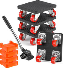 Kit Sollevatore per Mobili, 4 Ruote Girevoli a 360°, Carico Massimo 500Kg