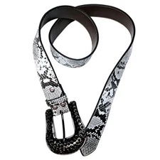 Nocona Western Belt Large NWOT. Snakeskin. Rhinestones Buckles. Glam. Mob wife