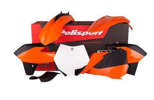 Verkleidungssatz Plastiksatz plastic kit passt an Ktm Sx 85 13-17 schwarz-orange - Bild 1 von 3