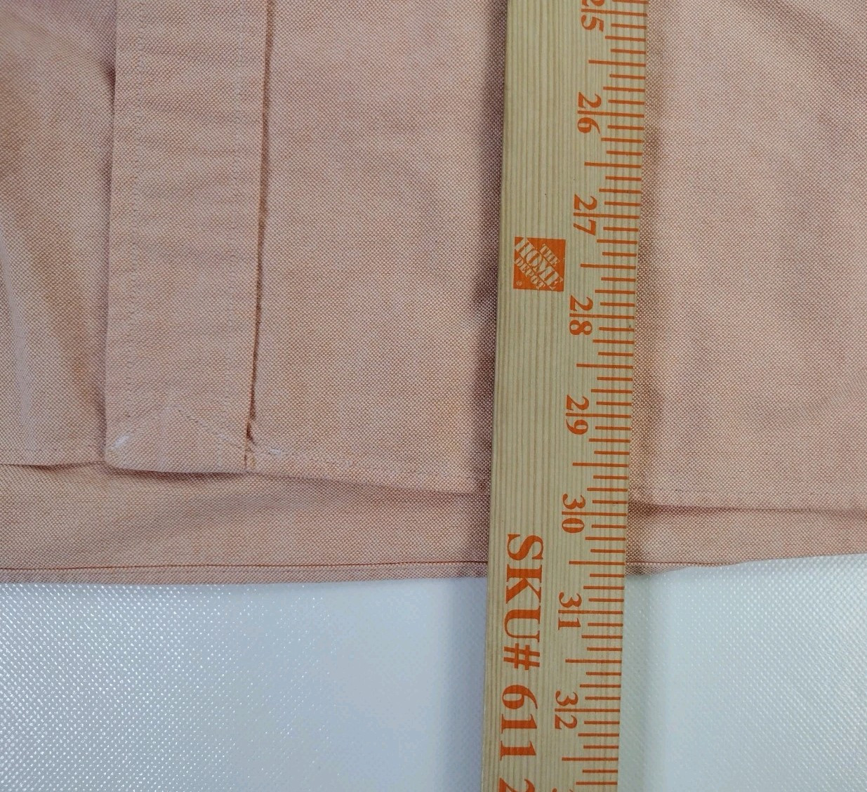 Polo Ralph Lauren camicia uomo XL arancione Oxford manica lunga vestibilità classica carne pony