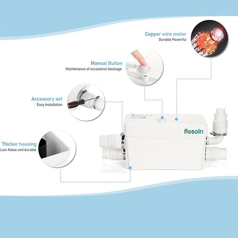 300W Hebeanlage Seite Schmutzwasser Fäkalien Kleinhebeanlage WC Waschtisch - Bild 3 von 4