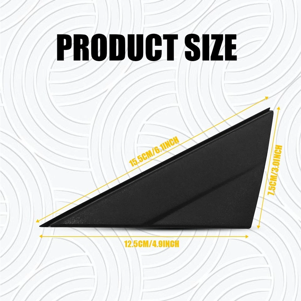 Ajuste 16-20 Hyundai Tucson RH Guardabarros Pilar Borde Espejo Esquina Moldura ABS 1-10X Foto 2 de 4