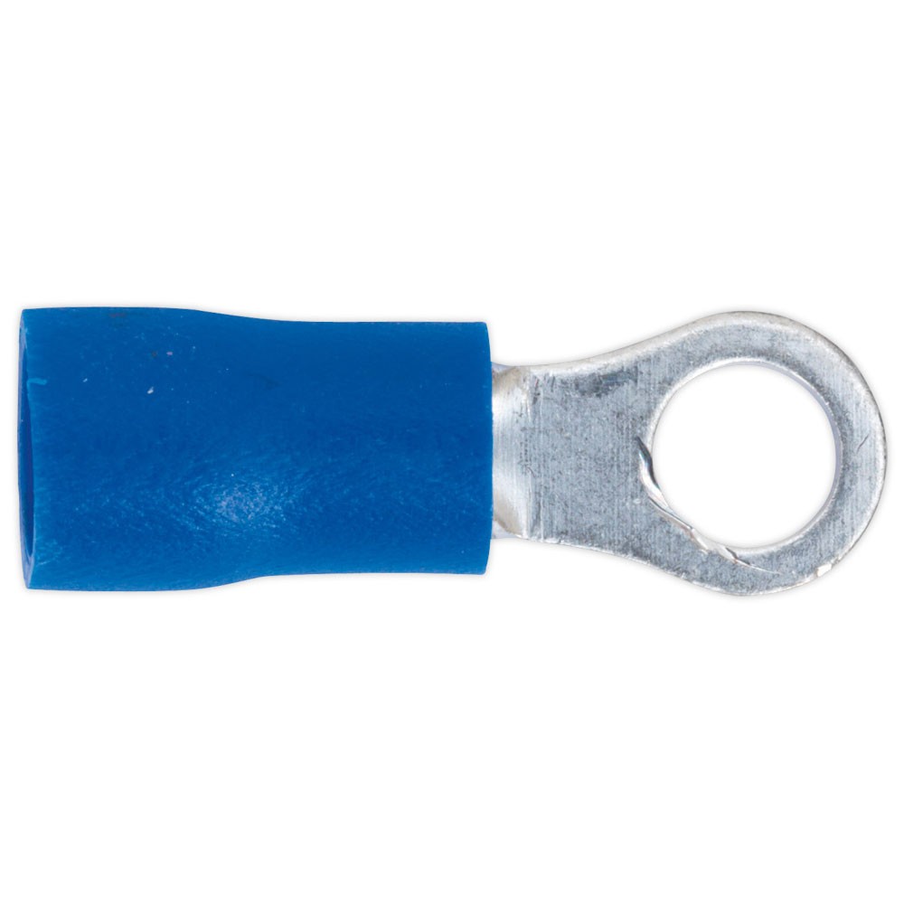 Sealey Easy-Entry Ring Terminal Ø4.3mm (4BA) Blue Pack of 100