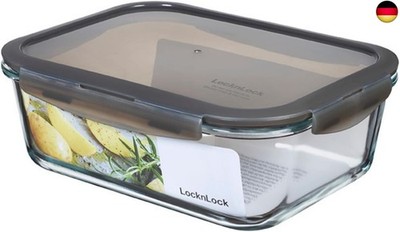 LocknLock OVEN GLASS Frischhaltedosen Glas mit Deckel | 2L | 25,1 x 18,9 x 8,8