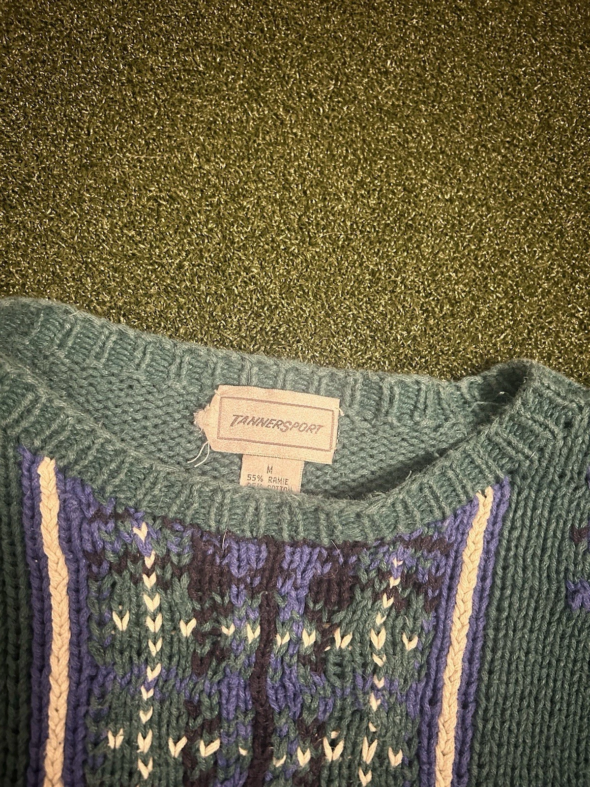 Vintage 90’s Tannersport Sweater AOP Winter Design Warm Outdoor Ski M