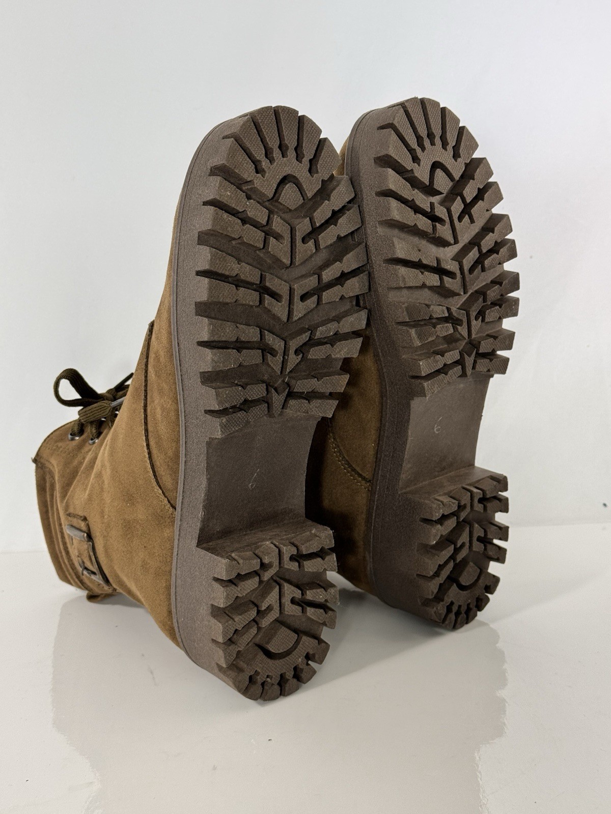 Calzado Yaki Boots Women’s 11 Suede Brown Lace-Up Ankle Western Boho Handcraft