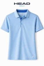 Head Golf Men's Airy Blue/Strong Blue Short Sleeve Performance Polo Shirt Size S