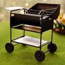Miniature BBQ Grill Oven Model 1:12 Dollhouse Cooking Tool Garden Decoration ...