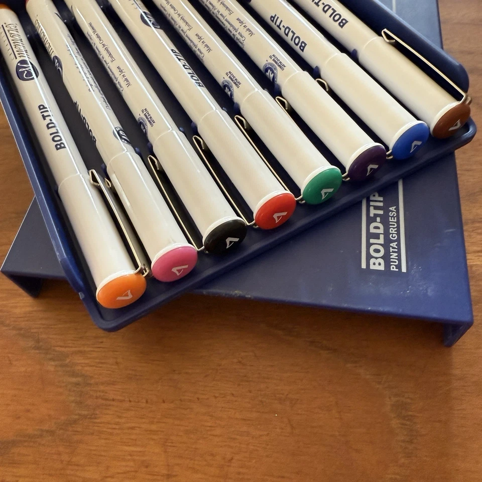 Creative Memories Collection Scrapbooking 8 Marcadores Punta Negrita Juego de Plumas con Estuche Foto 3 de 4