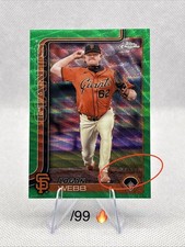 Topps Chrome Green Wave Refractor /99 Logan Webb San Francisco Giants