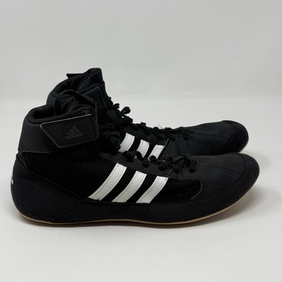 Adidas HVC 2 Wrestling Boxing MMA Shoes Mens 10 Black Ankle Strap Sneakers