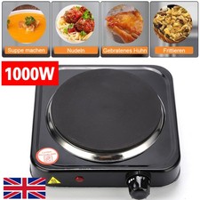 Hot Plate Electric Kitchen Cooker Single Portable Table Top Stove Hob 1000W UK