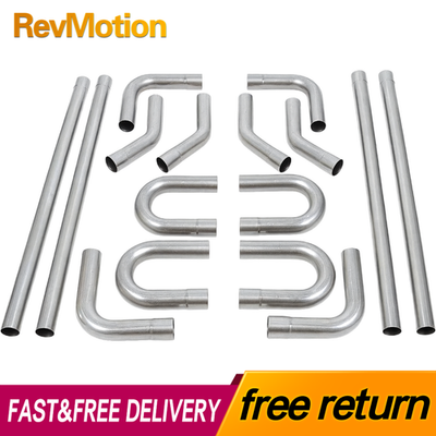 #ad 16PCS 2.25quot; Inch OD DIY CUSTOM EXHAUST TUBING MANDREL BEND PIPE STRAIGHT U KIT $127.99