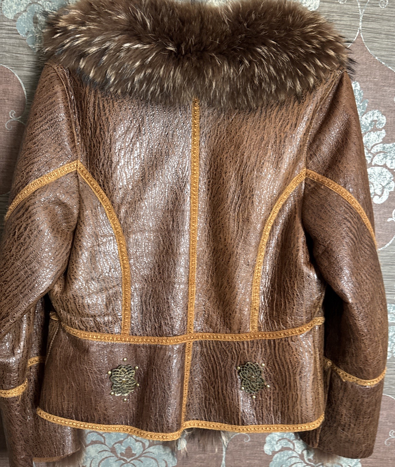 Brown Real shearling jacket, Lightweight, Warm, F… - image 5