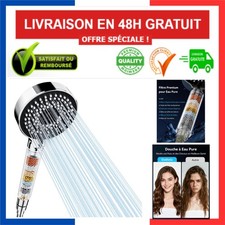 Pommeau de Douche Anti-Calcaire 5 Modes Filtration Haute Pression
