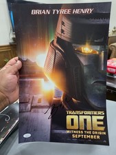 Transformers One (Megatron) Brian Tyree Henry Hand Signed 12x18 Photo coa jsa