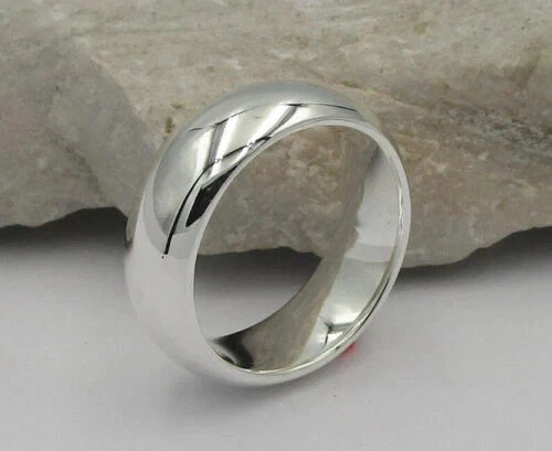 Solid 925 Sterling Silver Plain Band & Meditation Handmade Jewelry Ring All Size