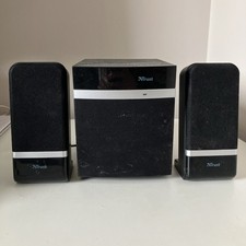 Trust 2.1 Speaker System • Subwoofer + 2 Satellites • RCA/AUX • Fully Working