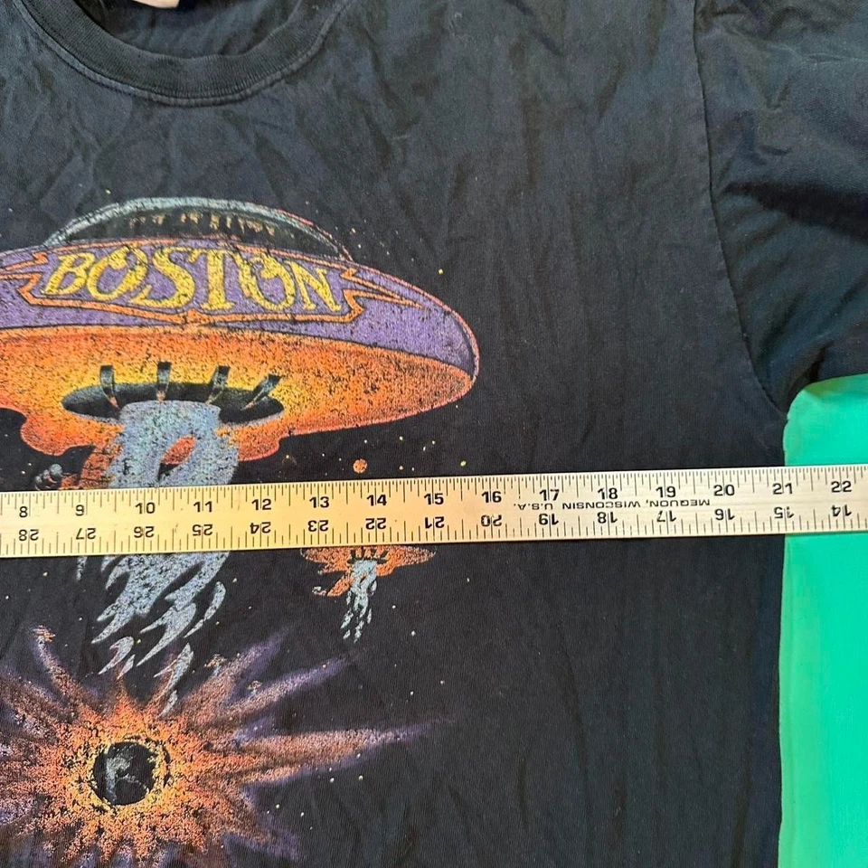 Camiseta Retro Boston Band Boston Band UFO Gráfico Camiseta Bonita Desvanecida TALLA L Foto 4 de 4