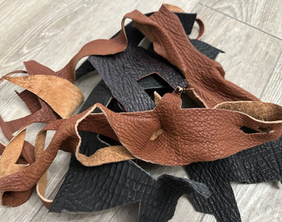Genuine Shark Scraps Remnant Hide Leather Skin fish salmon remnants Scrap 22
