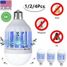 1/2/4Pcs Bug Zapper Mosquito Killer Lamp Light Bulb Insect Fly trap pest control