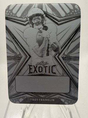 2022 Leaf Exotic BA-TF2 Troy Franklin Black Butterfly Printing Plate 1/1