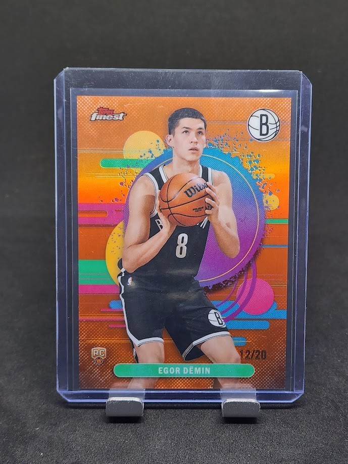 2025-26 TOPPS FINEST EGOR DEMIN ROOKIE UNCOMMON ORANGE REFRACTOR #/20 NETS SSP