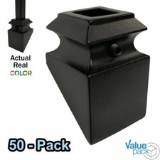 Slant/Angled Shoes for 1/2" Iron Baluster 50-Pack With Screw Satin Black 