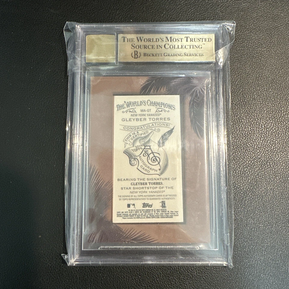 Gleyber Torres Rc Bgs 9.5 /10 Topps Allen & Ginter Mini Auto Framed Rookie - Image 2 of 2