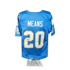 Natrone Means Autographed San Diego Custom Football Jersey - JSA COA