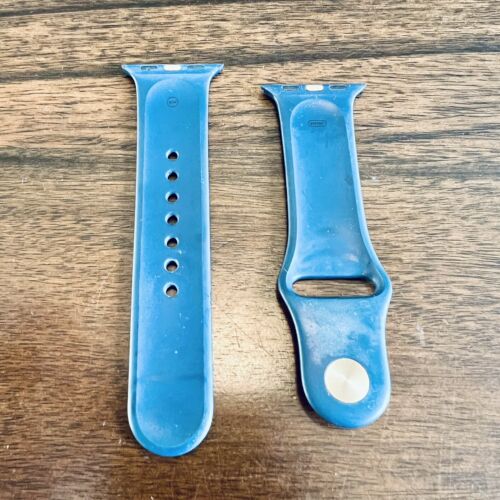 Genuine Deep Navy Apple Watch Sport Band 38mm S/M OEM Original - Picture 2 of 4
