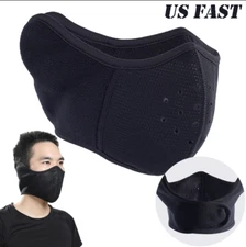 Winter Thermal Fleece Half Face Mask Ear Muff Anti-Wind Breathable Warmer Cover