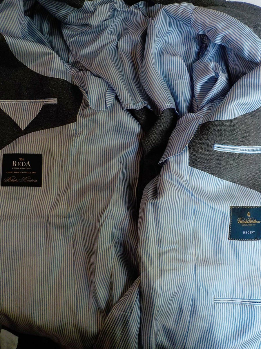 Brooks Brothers Regent ジャケット REDA ネイビー Brooks Brothers Reda Regent Fit Gray/Blue Plaid Suit Jacket
