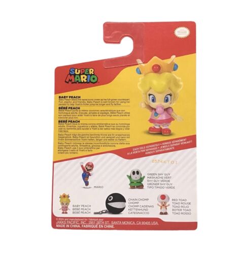 NUEVO Jakks 42542 BABY PEACH 2.5 Pulgadas Mini-Figura Super Mario Bros Nintendo Juguete - Imagen 3 de 5