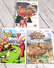 Nintendo Wii Game Lot Rudolph Red Nosed Reindeer Gummy Bears Safari Adventures