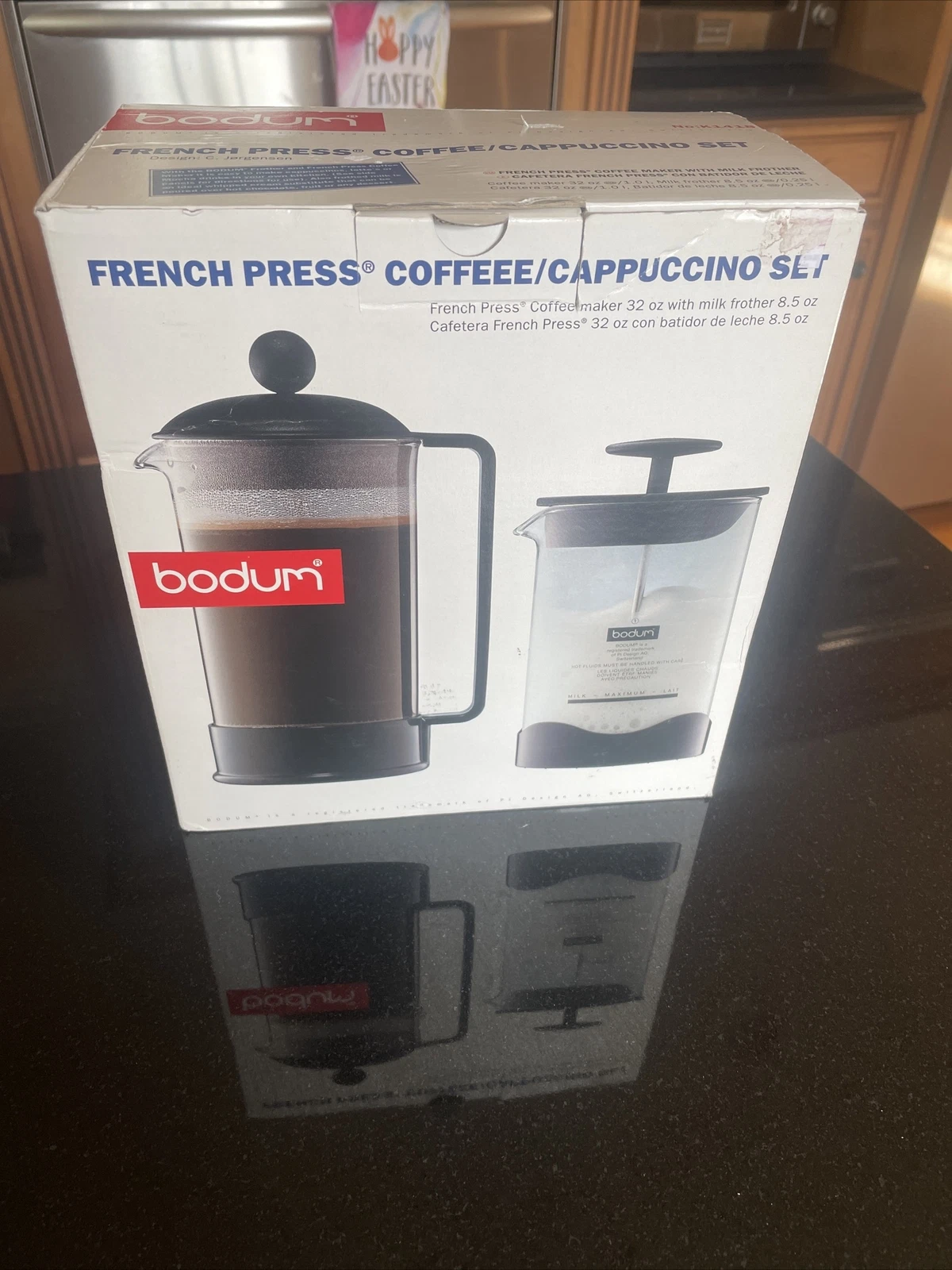 Bodum Cappuccino Set French Press coffee maker 32oz With Milk Frother