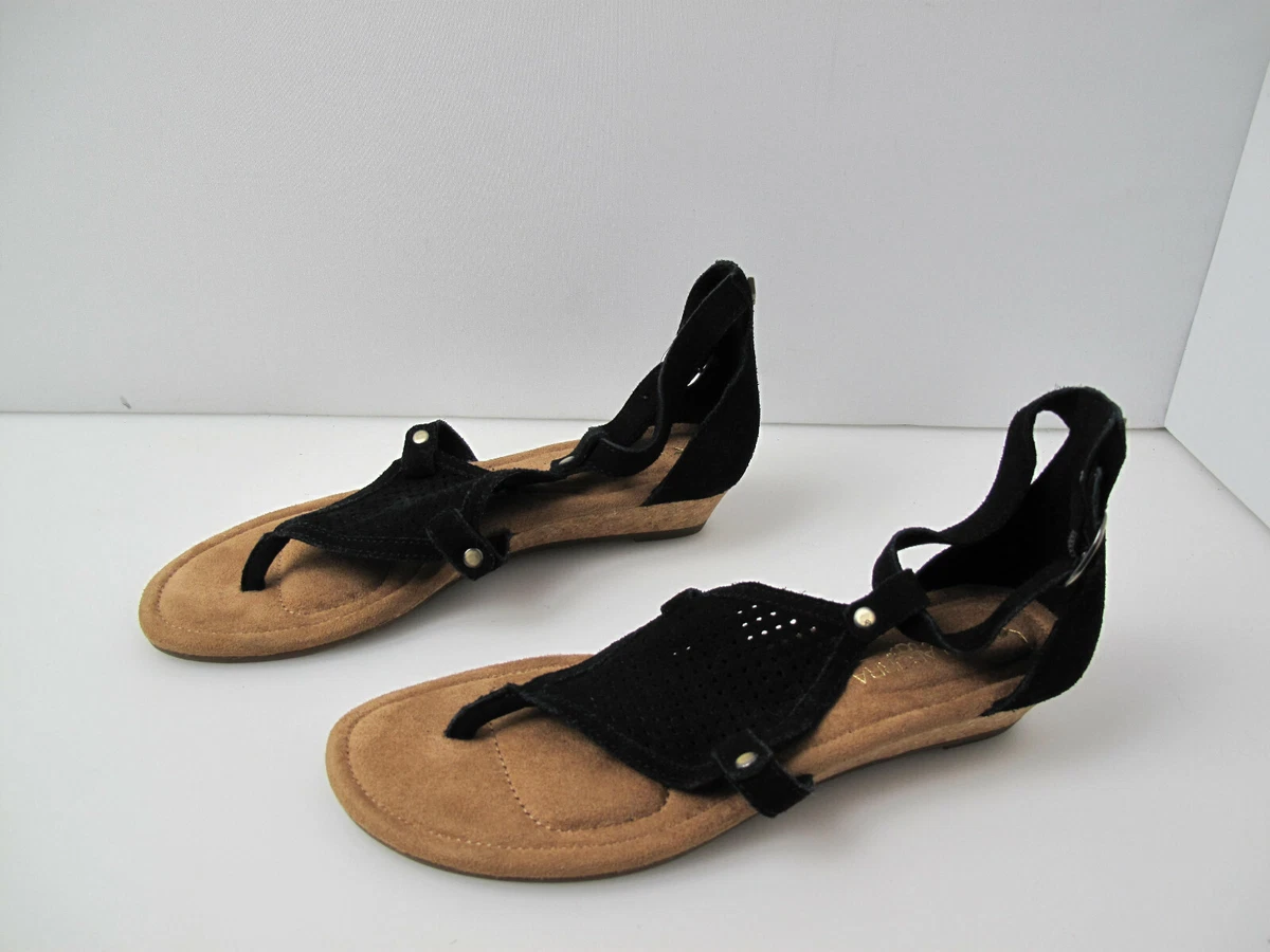 KOOLABURRA by UGG BRIONA SANDALS 1091991 BLACK SUEDE WEBBING SIZE