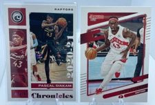2020-21 Panini Chronicles Base #17 & 2021 Donruss #93 Pascal Siakam - Raptors