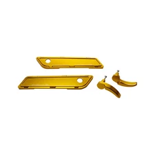 Gold CNC Saddlebag Hinge Latch Covers for Harley Road Street Glide FLHR FLHT 14+