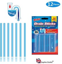 1pack Drain STICKS Odor Cleaner Deodorizer Sink Tub Toilet Cleaning (12Pcs)