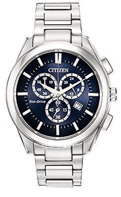 New Men's Citizen Watch AT2170-54L Eco-Drive Chronograph Stainless