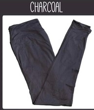 Tween LuLaRoe Leggings Solid Charcoal Gray Fits Kids 12 Or O Zero