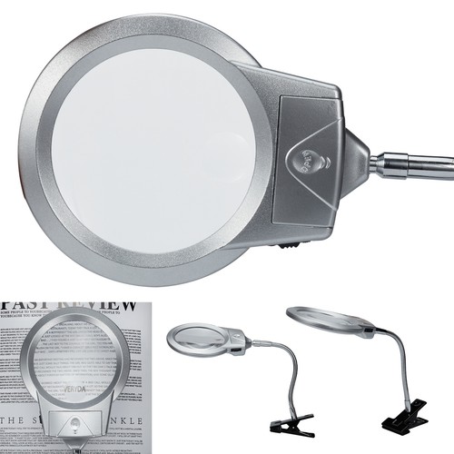 Desktop LED Lighted Magnifier Hands Free for Craft Reading Painting Close Work - Picture 3 of 16