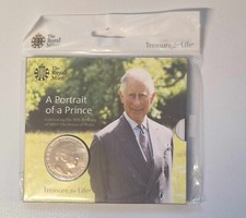 The royal Mint , Portait of a Prince , BU, UNC 5&pound; coin, 2018